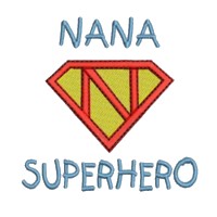 machine embroidery nana superhero slogan text lettering saying super hero superman sign logo emblem stitchery machine embroidery design needle passion embroidery needlepassion npe bernina artista art pes hus jef dst designs free sample design with embroidery pack