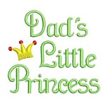 dad's little princess text machine embroidery design girl girls rule diva girly queen crown confetti lettering text slogan art pes hus dst needle passion embroidery npe