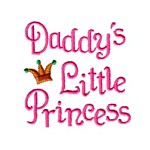 daddy's little princess whimsical lettering machine embroidery design girl girls rule diva girly queen crown confetti lettering text slogan art pes hus dst needle passion embroidery npe