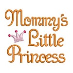 mommy's little princess machine embroidery design girl girls rule diva girly queen crown confetti lettering text slogan art pes hus dst needle passion embroidery npe