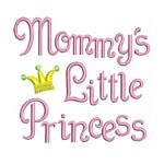mommy's little princess whimsical machine embroidery design girl girls rule diva girly queen crown confetti lettering text slogan art pes hus dst needle passion embroidery npe