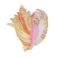 pink conch seashell, machine embroidery design,shell beach ocean water variegated multicolor sea