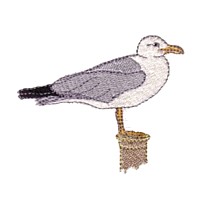 seagull sea gull machine embroidery nautical maritime seaside beach sea design art pes hus dst needle passion embroidery npe