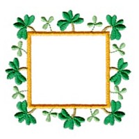 frame border irish shamrock clover machine embroidery design st patrick st. patricks day ireland national flower, embroidery for monogram monogramming art pes hus dst needle passion embroidery npe