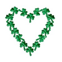 heart irish shamrock clover machine embroidery design st patrick st. patricks day ireland embroidery for monogram monogramming art pes hus dst needle passion embroidery npe