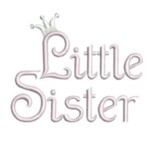 machine embroidery little sister lettering text with crown needle passion eembroidery NPE