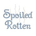 Spoiled Rotten lettering free machine embroidery design from Needle Passion Emboidery npe