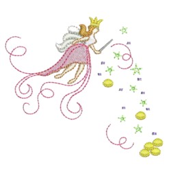 fairy with coin confetti embroidery machine embroidery design needle passion embroidery npe