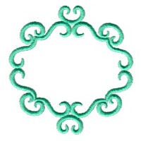 Victorian scroll border frame design for monogramming, machine embroidery design by Needle Passion Embroidery in multiple design formats ART, PES, HUS JEF and DST