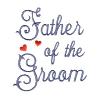 father of the groom script lettering machine embroidery design love wedding heart party relative parent art pes hus dst needle passion embroidery npe