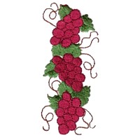 grapevine grapes fruit vine machine embroidery design wine art pes hus dst needle passion embroidery npe