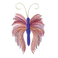 wings machine embroidery designs for variegated thread, bug, insect, butterfly, critter, flying, multi-coloured, multi-color, multi-colour, colour changing thread