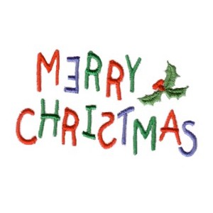 embroidery merry christmas lettering in child;'s hand writing handwriting front to back letters machine embroidery design art pes hus jef dst exp needle passion embroidery