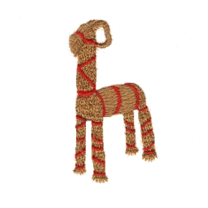 machine embroidery design scandinavian swedish christmas hay straw goat embroidery