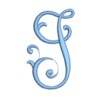 Splendor Script Monogram Alphabet for machine embroidery